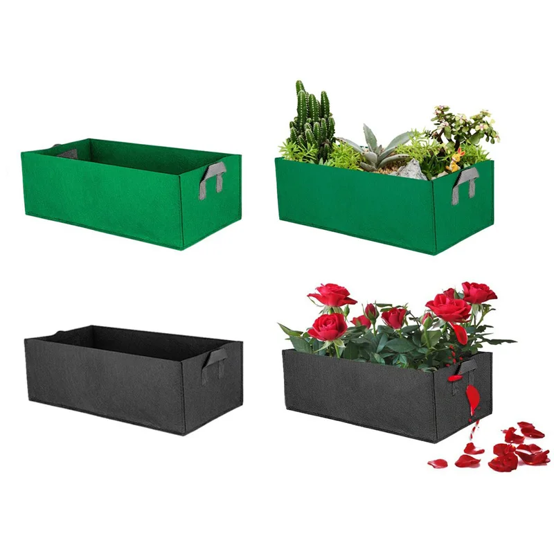 

Тканевая поднятая садовая кровать, квадратный пакет для выращивания растений, цветов, овощей, горшок с ручками для садового инструмента, ...