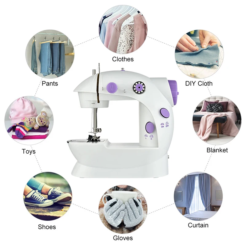Электрическая швейная машина ручная мини-швейная с регулируемой скоростью | Дом