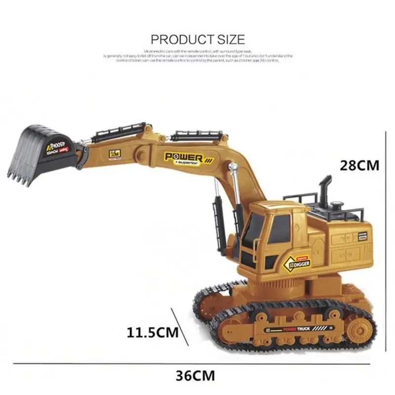 

Rc truck crawler tractor model engineering vehicle 2.4Ghz remote control car 10 channel Rc excavator toy for boys