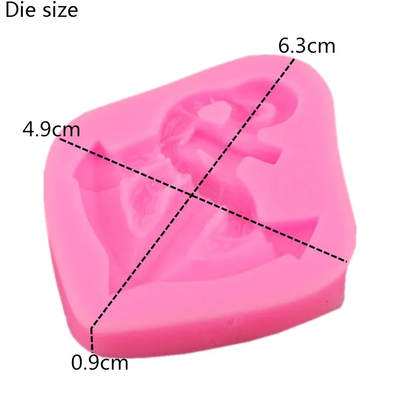 1Pcs Anchor shape silicone soft candy mold cake decorating tool chocolate | Дом и сад