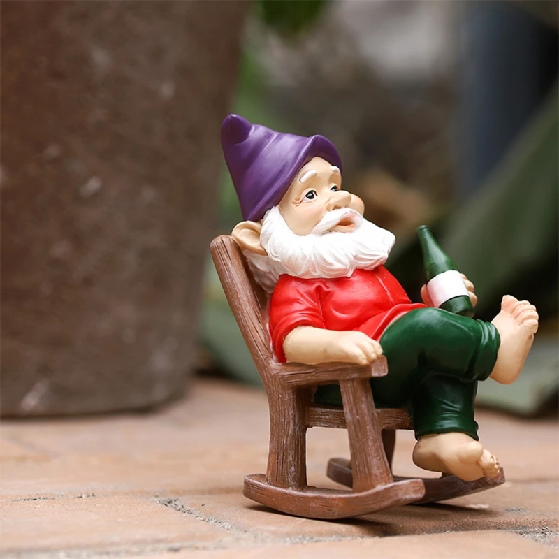 

Christmas Garden Ornaments with Legged Dwarfs Cartoon Garden Resin Crafts Family A9LB
