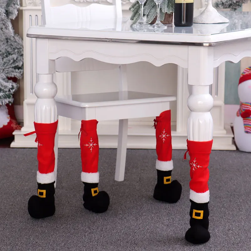 

Christmas Decoration Simple and Generous Table Corner Set Chair Covers Cute, Fun and Warm Christmas Chair Cover Desk Chair Cover