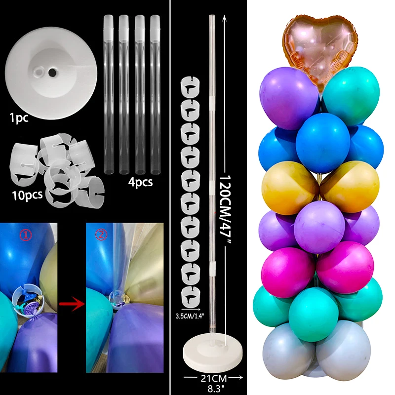

Balloons Stand Balloon Holder Column Wedding Party Decoration Baloon Kids Birthday Party Balons Baby Shower Christmas Supplies