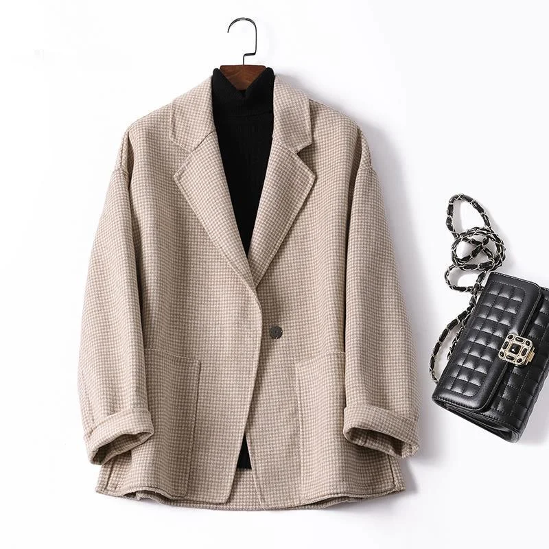 

Zoulv 2021 Весна Осень Высокое качество пальто женские корейские винтажные красные пальто куртка Верхняя одежда двустороннее шерстяное пальто ...