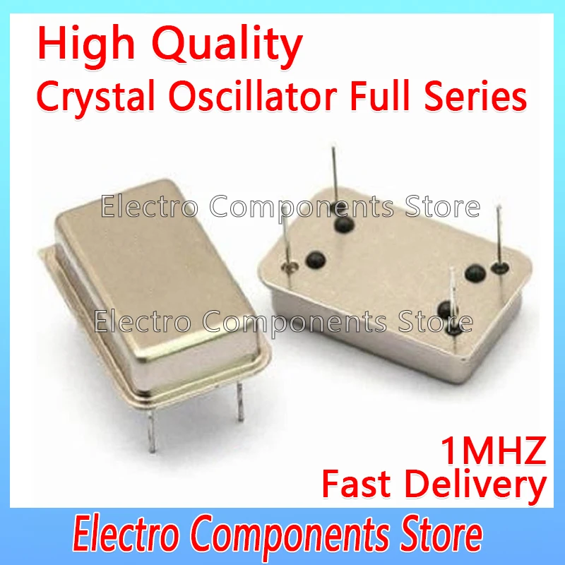 2PCS/Lot Crystal Oscillator Throught Hole Active Crystal OSC DIP-4 Rectangular Clock Vibration Full Size 1M 1MHZ 1.000MHZ 4Pin