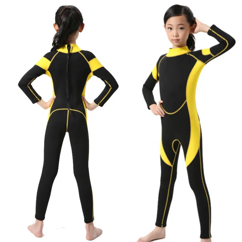

Children Neoprene Long Sleeves Wetsuits Diving Suits for Boys/Girls Fashion Rash Guards One Pieces Surfing Swim Snorkel Clothes