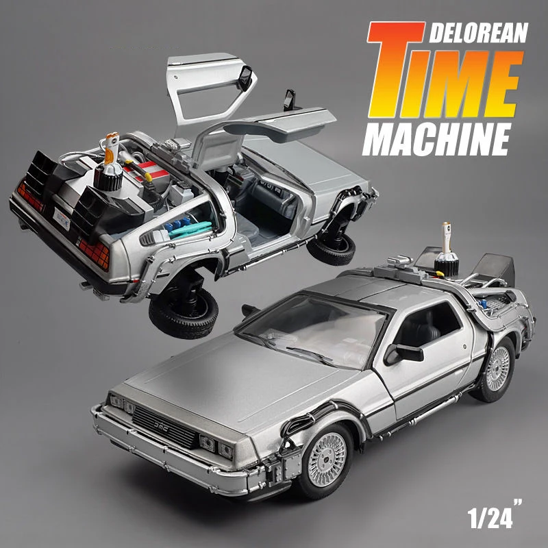 Модель литая автомобиля из сплава 1:24 delorean Назад в будущее машина времени