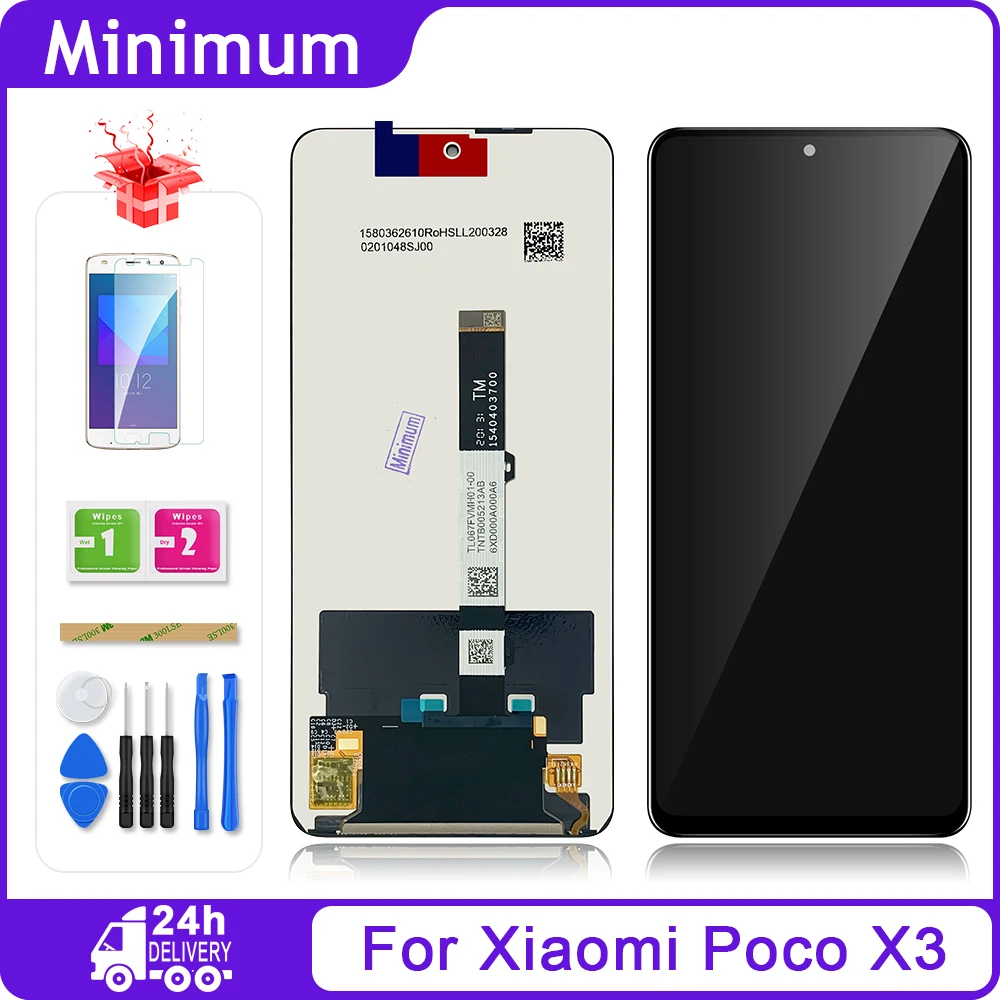 ЖК дисплей 6 67 дюйма для Xiaomi Poco X3 / NFC сенсорный экран дигитайзер в сборе Замена PocoX3