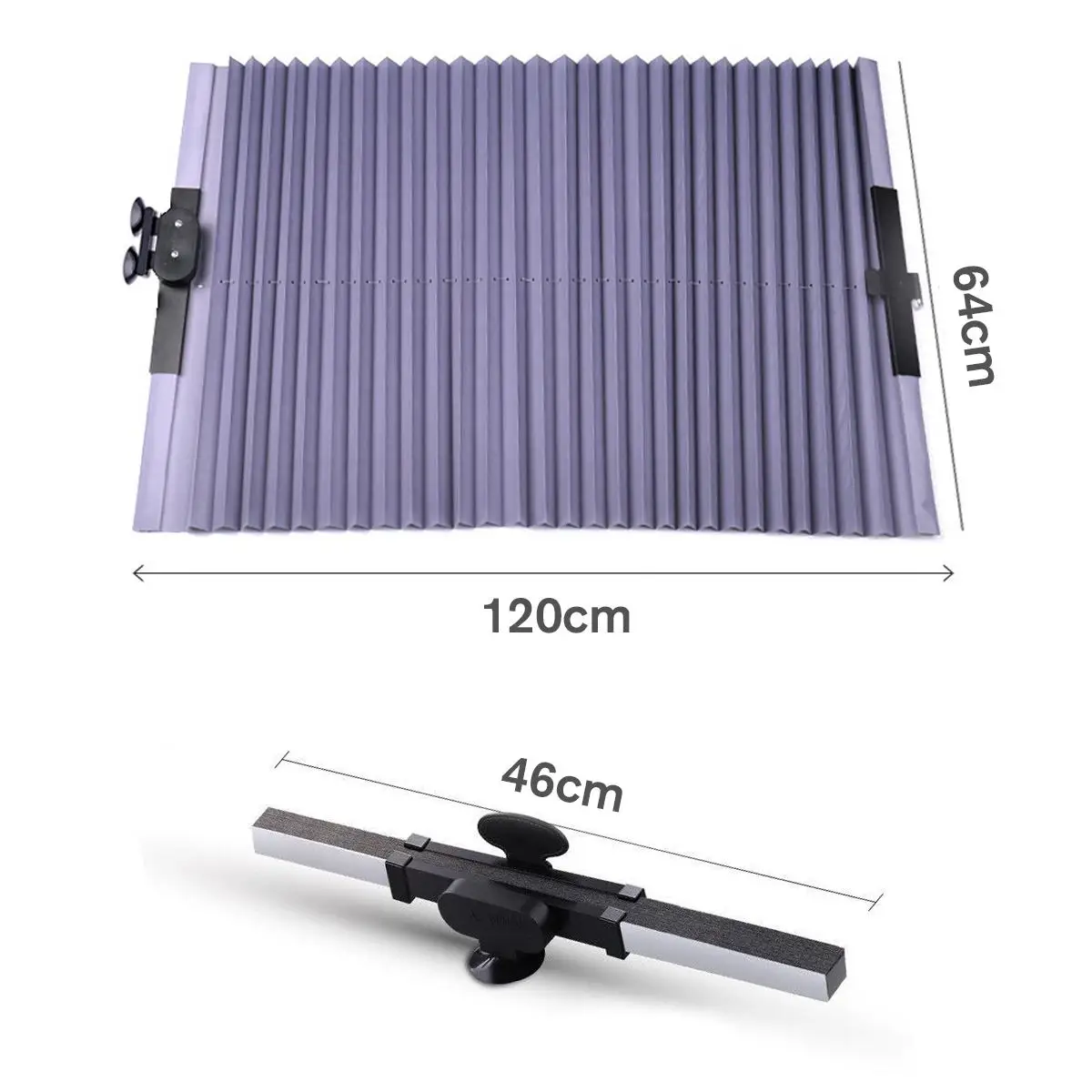 

Car Retractable Windshield Anti-UV Car Window Shade Car Front Sun Block Auto Rear Window Foldable Curtain 120cmx46cm Sunshade
