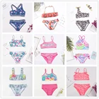 Бикини для девочек, с принтом, 23 вида, купальный костюм для девочек Купальник г., 2021