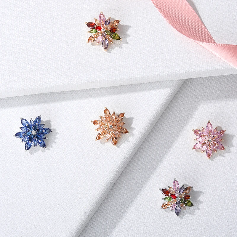 Новинка 2020 модная брошь в виде цветка циркониевые булавки броши для женщин и