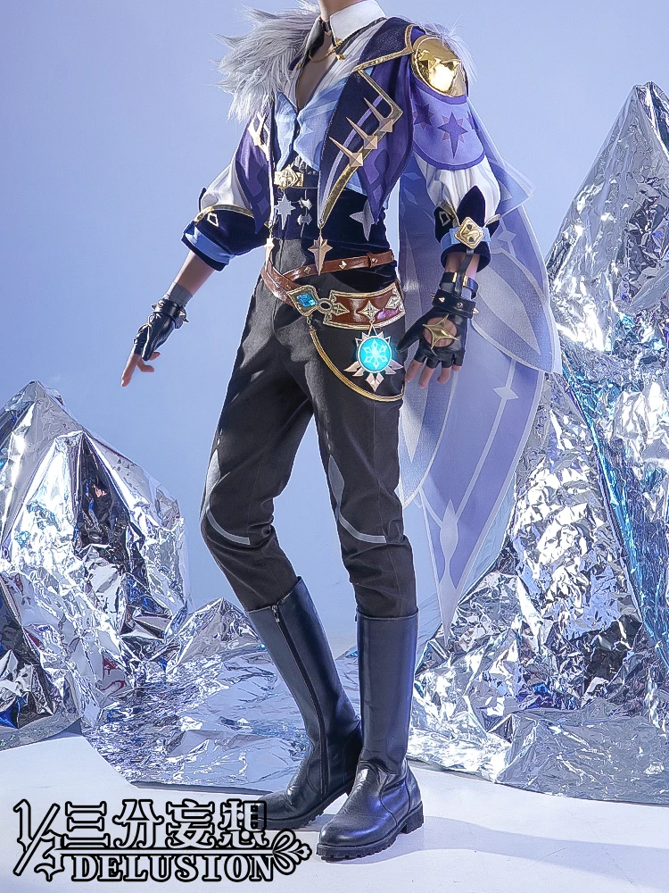 

Популярная игра геншин ударт Kaeya Косплей Костюм Аниме Косплей Полный комплект одежды размеры S-XL 2021 Новинка