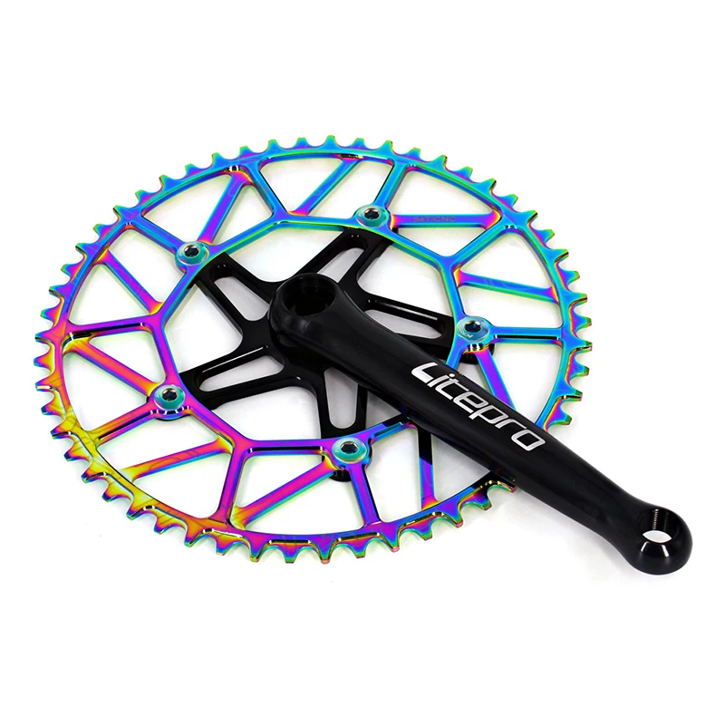 Лайтпро Цепное Колесо для Складного Велосипеда Ультралегкого Сплава CNC 130BCD 46/48/50/52/54/56/58T Цвет BMX Цепь 9/10/11 Скоростей Цепь.
