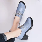 Женские туфли-лодочки из натуральной кожи, на высоком квадратном каблуке 7 см