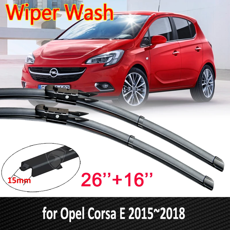 

for Opel Corsa E 2015 2016 2017 2018 Vauxhall OPC VXR Car Wiper Blades Front Window Windscreen Wipers Car Accessories