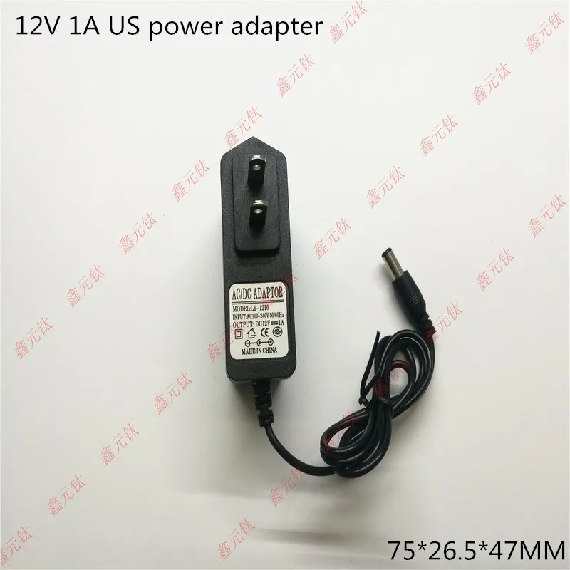 12V 1A светодиодный адаптер питания 12W трансформаторы UK US EU AU черный пластиковый чехол источник питания AC/DC110-240V до 12V адаптер