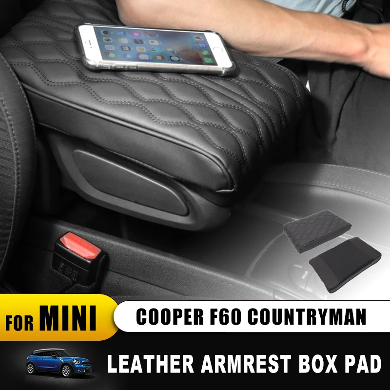 Внутренняя кожаная увеличивающая Накладка для mini cooper F60 F 60 Countryman подлокотник коробка коврик Мягкие автомобильные аксессуары для автомобиля-Стайлинг