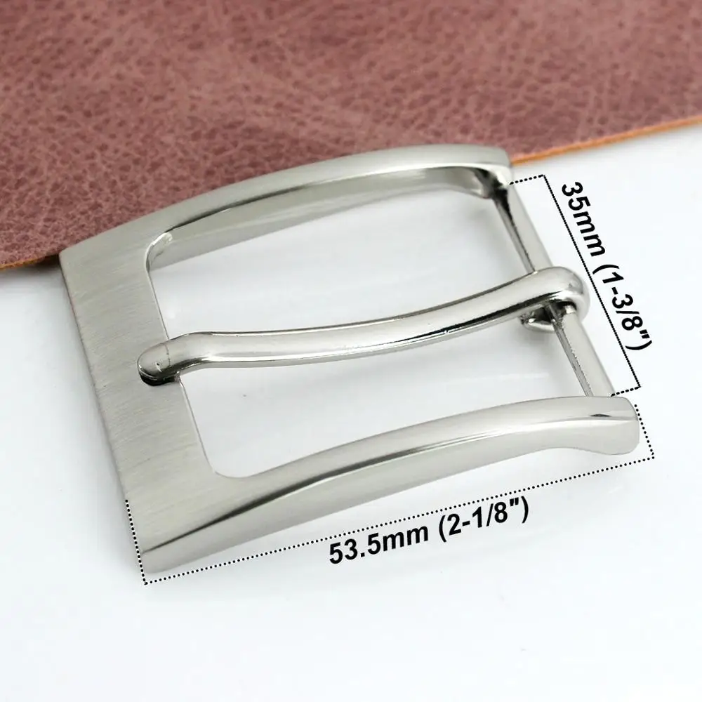 1pcs Metal Brushed 3.5cm Belt Buckle Casual Silver End Bar Single Pin Leather Craft Webbing fit for 32-33mm belt | Дом и сад