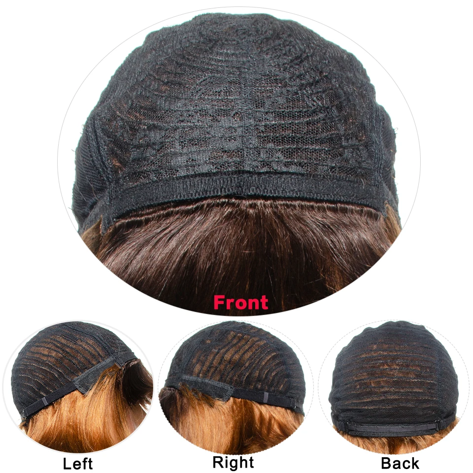 Парик с короткой стрижкой парик челкой бразильские прямые человеческие волосы