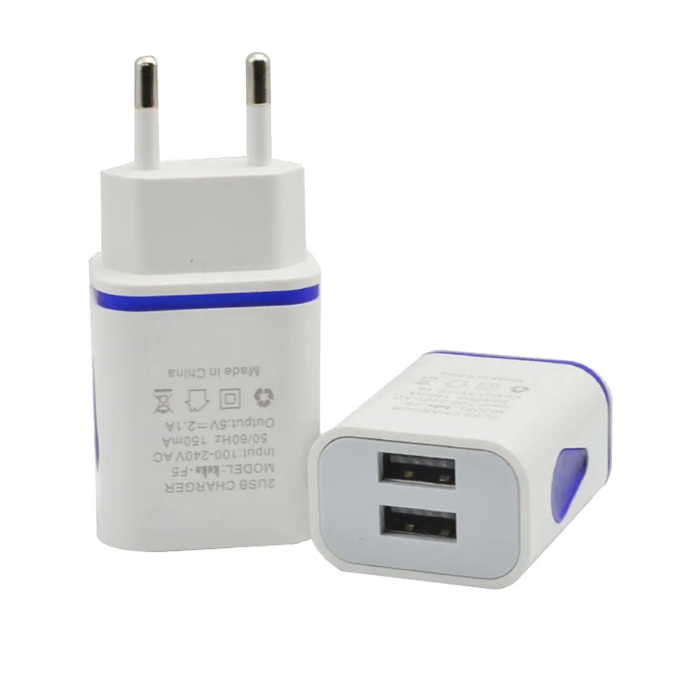 Universal USB Charger EU Plug 2 Port Travel Wall AC Adapter For Mobile Phone Chargers Samsung Huawei xiaomi | Мобильные телефоны и