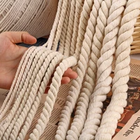 510m 6mm8mm10mm12mm 3 shares twisted 100 cotton cords twisted cotton rope for bag home decor diy home textile accessories