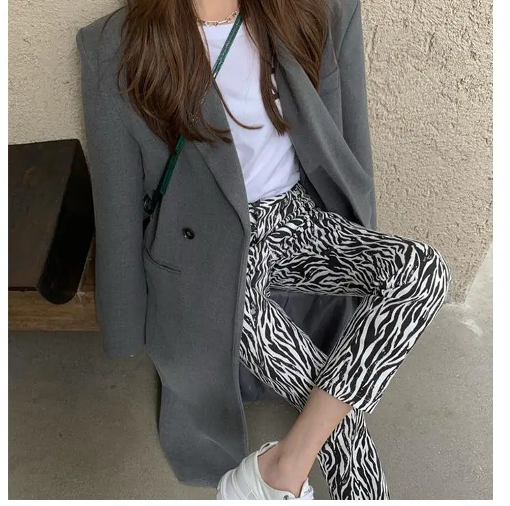 

Lauri Laki New Long Blazer Women Plus Size Elegant Office Wear Single Button Blazer Coats Vintage Formal Autumn Spring Blazer
