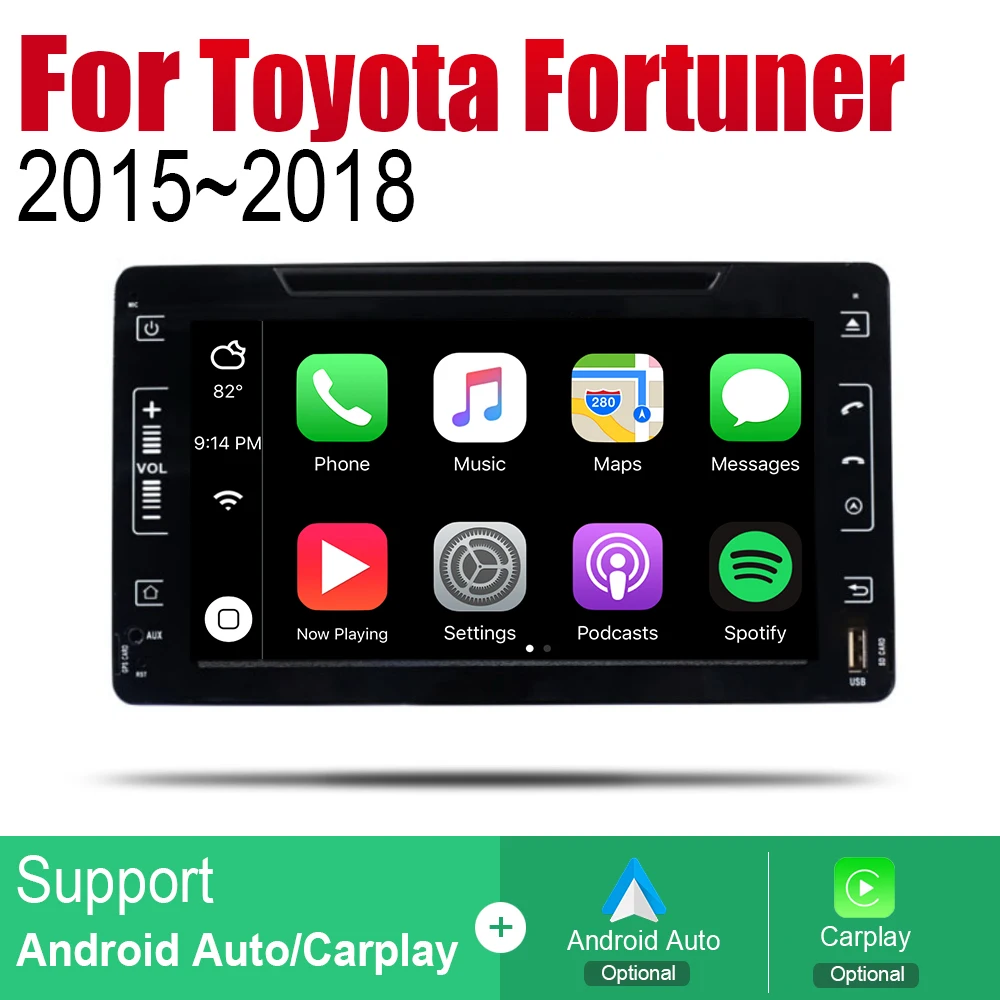 Для Toyota Fortuner 2015 2016 2017 2018 Android автомобильный DVD GPS навигатор плеер Bluetooth