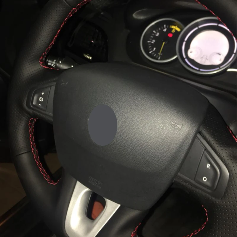 Оплетка рулевого колеса MEWANT из черной искусственной кожи для Renault Fluence ZE 2009-2016 Megane