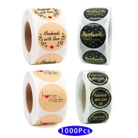 1000pcs roll japan cute aesthetic assorted stickers handmade with love heart self adhesive label kawaii food seal deco kawai tag