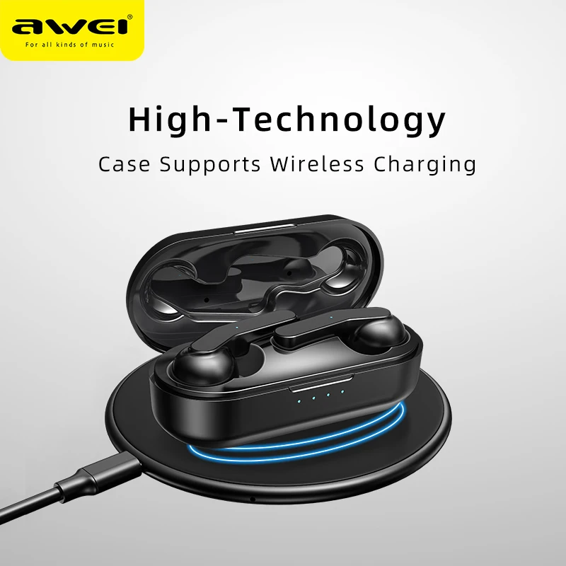 AWEI T10C 2020 последняя версия игры TWS 5 0 IPX4 Bluetooth настоящие беспроводные наушники