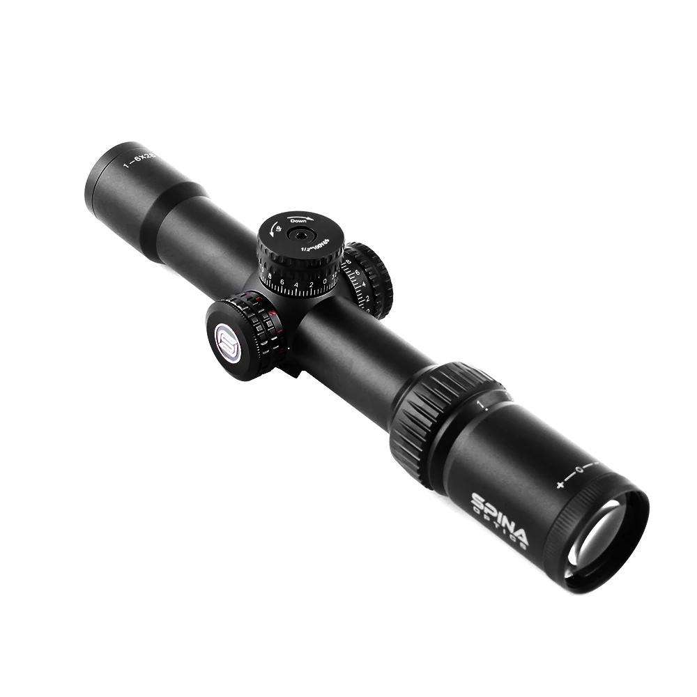 Оптический прицел SPINA OPTICS 1-6x28 тактический с тонкими краями стеклянная сетка
