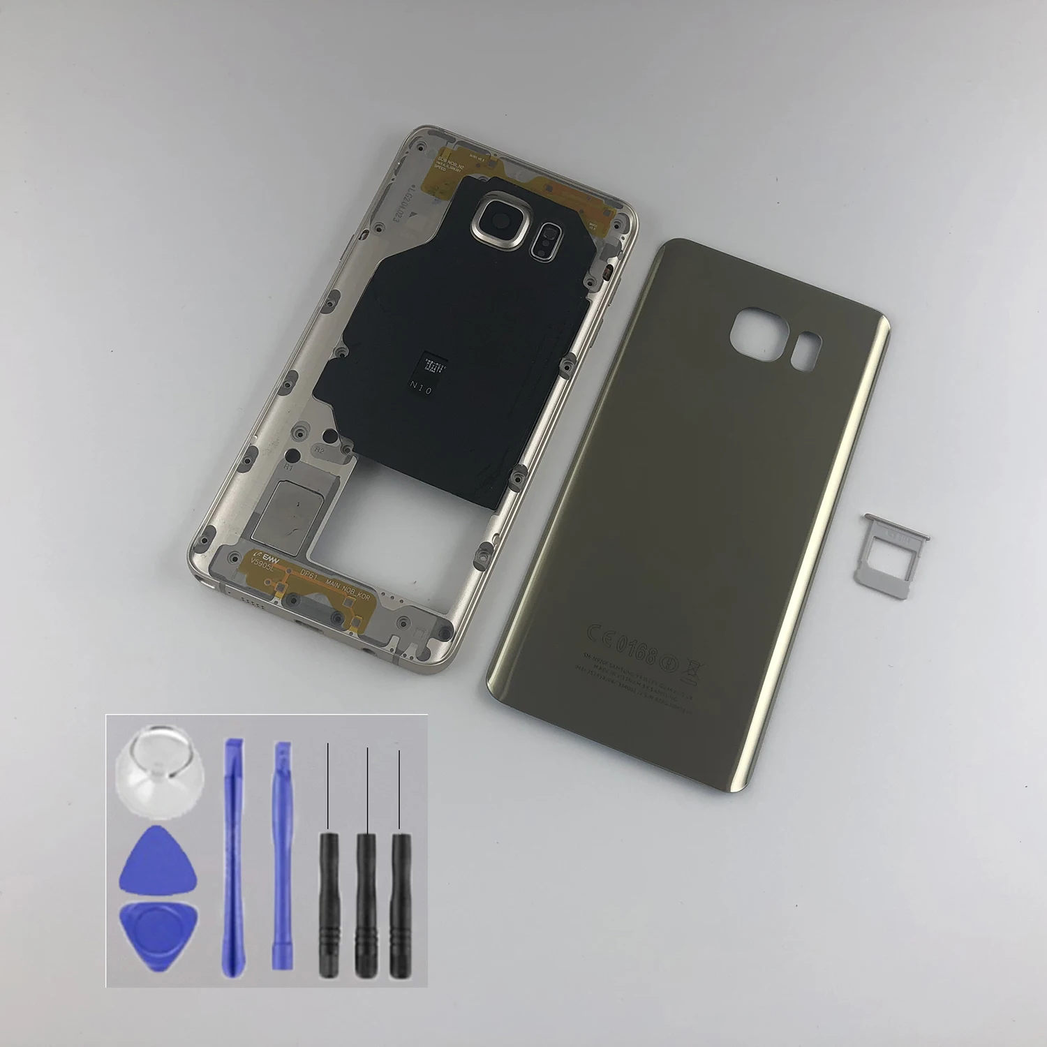 Корпус для Samsung Galaxy Note 5 N920 N920F стеклянная задняя крышка аккумулятора +