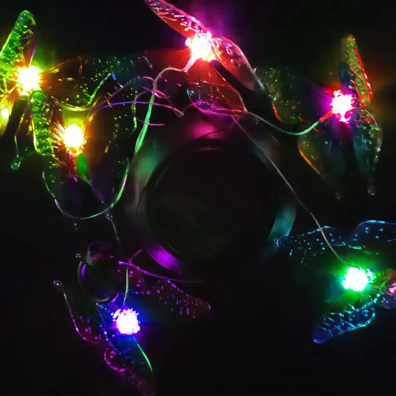 Светодиодный светильник с солнечными бабочками и колокольчиками для дома сада