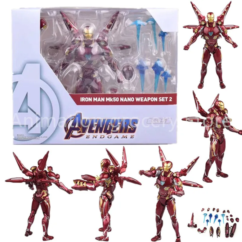 16 см SHF Новый Фильм Мстители эндшпиль Железный человек MK50 набор нано оружия 2