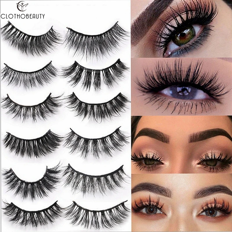 Clotobeauty натуральные накладные ресницы 3D норковые ресницы ручная работа длинные толстые объемные ресницы для наращивания макияжа Eyelashes-3D