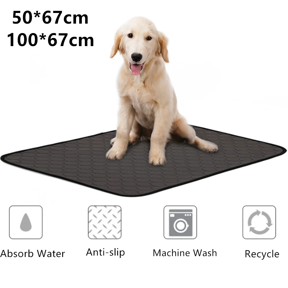 

Strong Absorbent Pet Dog Diaper Mat Waterproof Washable Pee Pad Reusable Puppy Diapers Urine Pads Dogs Training Mat for Car Trav