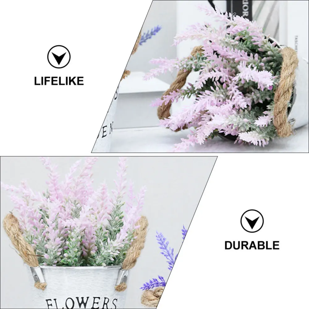 

1PC Simulation Flower Lavender Bonsai Wedding Decorative Lavender Bonsai )