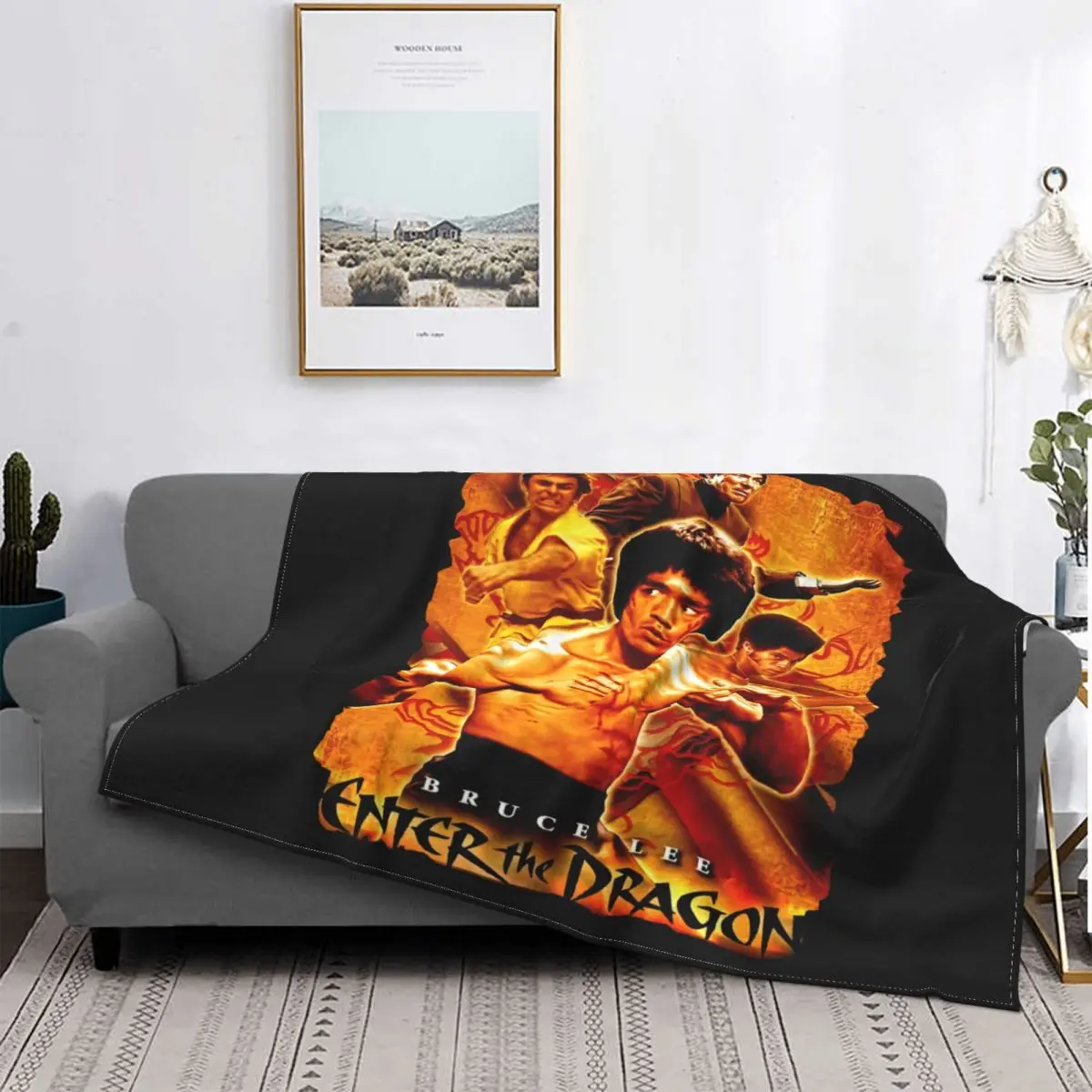 

Manta de la película de Bruce Lee para hombre, para cama colcha, manta a cuadros de muselina para cama, manta ponderada