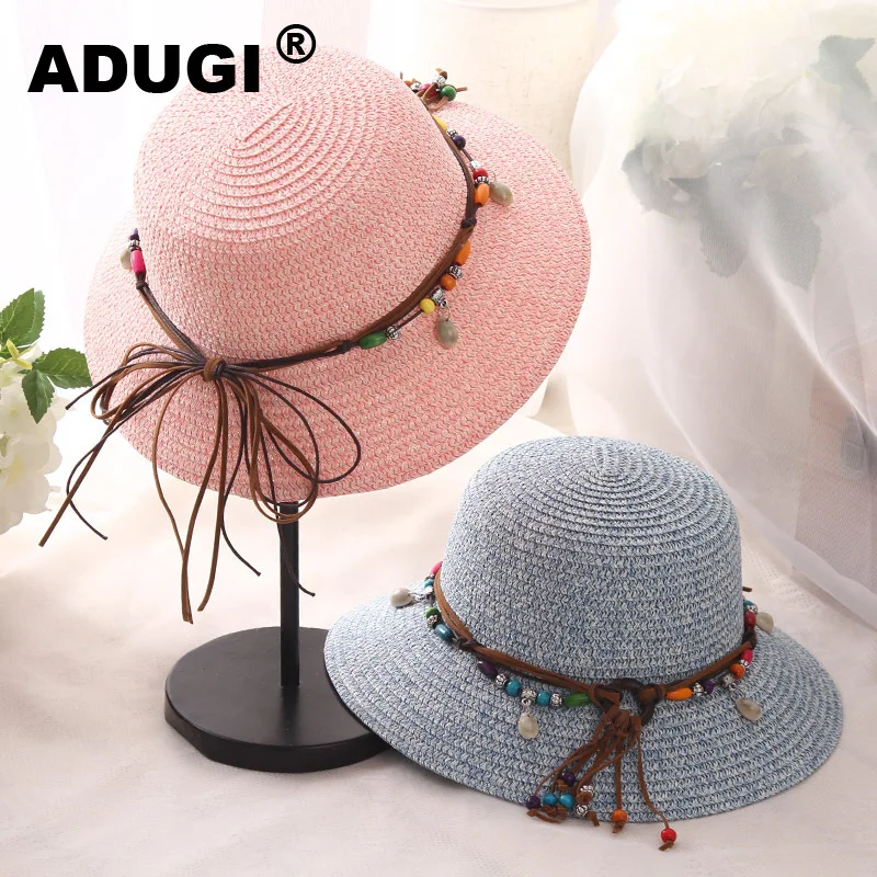 Шляпа соломенная для детей и взрослых этническая шапка с подвеской в виде