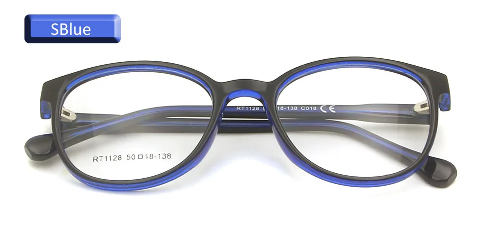 glasses frame blue Ретро круглые оправы для очков для женщин и мужчин оптические линзы очки от близорукости демонстрационные линзы тренд женские очки - Цвет оправы: glasses frame blue