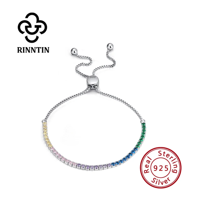 Женский браслет из серебра 100% пробы с фианитом|Гибкие и жесткие браслеты| |