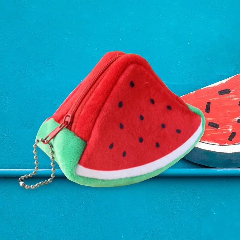 Женский кошелек с фруктами плюшевый Кошелек для монет Детская сумочка денег