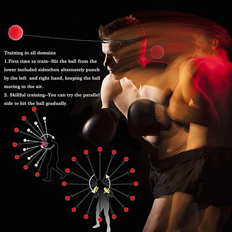 Boxing Speed Punch Ball Reflex MMA Sanda Boxer Raising Reaction Force Hand Eye Training Set Stress Gym Muay Thai Exercise  Спорт