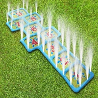 inflatable water number pad summer children outdoor water mat spray water beach ball lawn play water spray square mat
