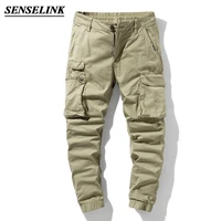 2021 summer new khaki men cargo pants casual loose tactical multi pocket military uniform jogging big size men pants 29 38