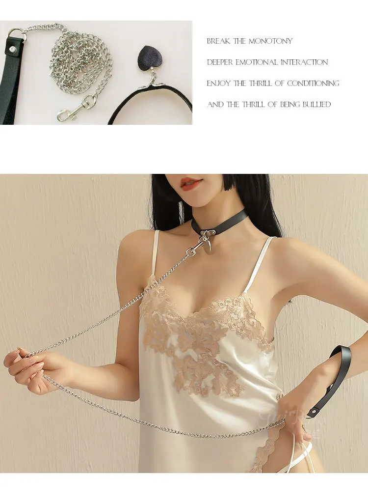 Fairy Love Female Sex Collar Girl Maid Traction Chain Rope Japanese Soft Sister Sm Toning Tool For Enhancing Feelings   |