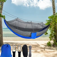 260140 cm camping hammock go swing with mosquito net nylon hammock ultralight outdoor hunting tourist portable hammock tent