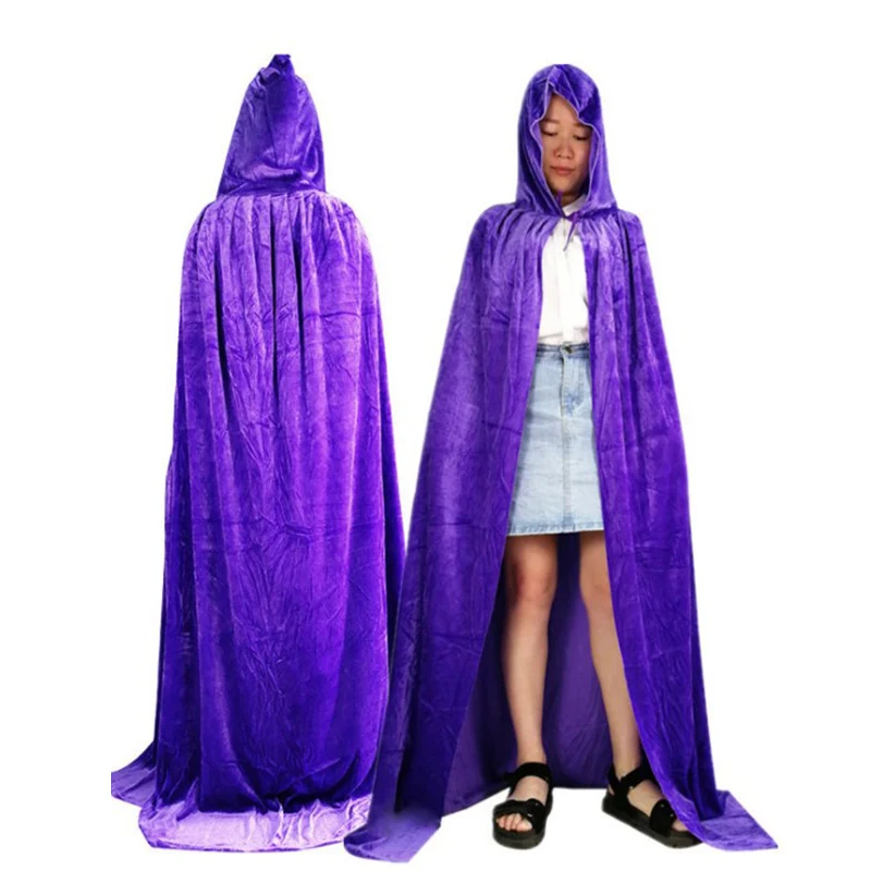 Накидка с капюшоном Anself для Хэллоуина бархатное пончо ведьмами мужчин и женщин