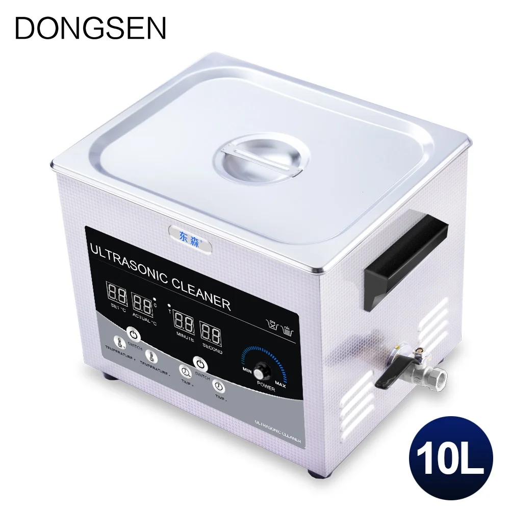 Ultrasonic Cleaner 10L Power Time Adjust Car Parts PCB Board Mold Metal Hardware Eyeglasses Degreasing Washer Bath | Бытовая техника