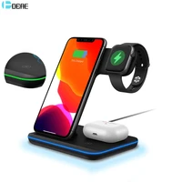 15w 3 in 1 qi wireless charger stand for iphone 13 12 11 xs xr x 8 airpods pro charging dock station for apple watch iwatch 6 se
